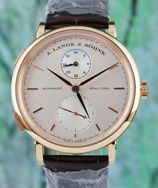(image for) Like New A.Lange & Sohne Saxonia Dual Time In 18K Rose Gold / 385.032